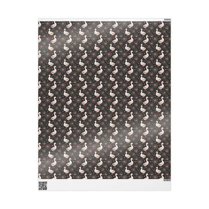Halloween Goose Gift Wrap for Boo Baskets & Spooky Surprises | Spooky Goose Wrapping Paper for Halloween and October Gifting