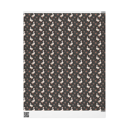Halloween Goose Gift Wrap for Boo Baskets & Spooky Surprises | Spooky Goose Wrapping Paper for Halloween and October Gifting