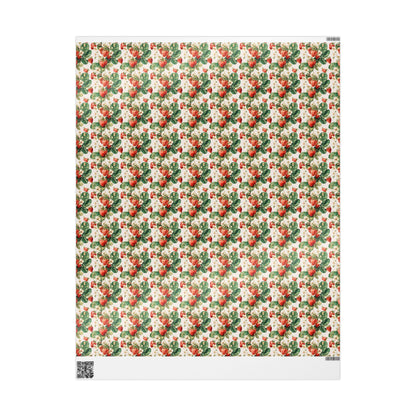Strawberry Wrapping Paper for Baby Girl Shower Gifts | Sweet Berry Gift Wrap Sheets for Moms | Cute Party Packaging