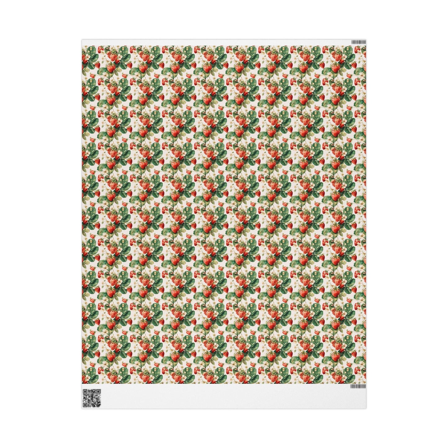 Strawberry Wrapping Paper for Baby Girl Shower Gifts | Sweet Berry Gift Wrap Sheets for Moms | Cute Party Packaging