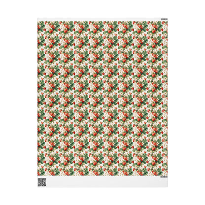 Strawberry Wrapping Paper for Baby Girl Shower Gifts | Sweet Berry Gift Wrap Sheets for Moms | Cute Party Packaging