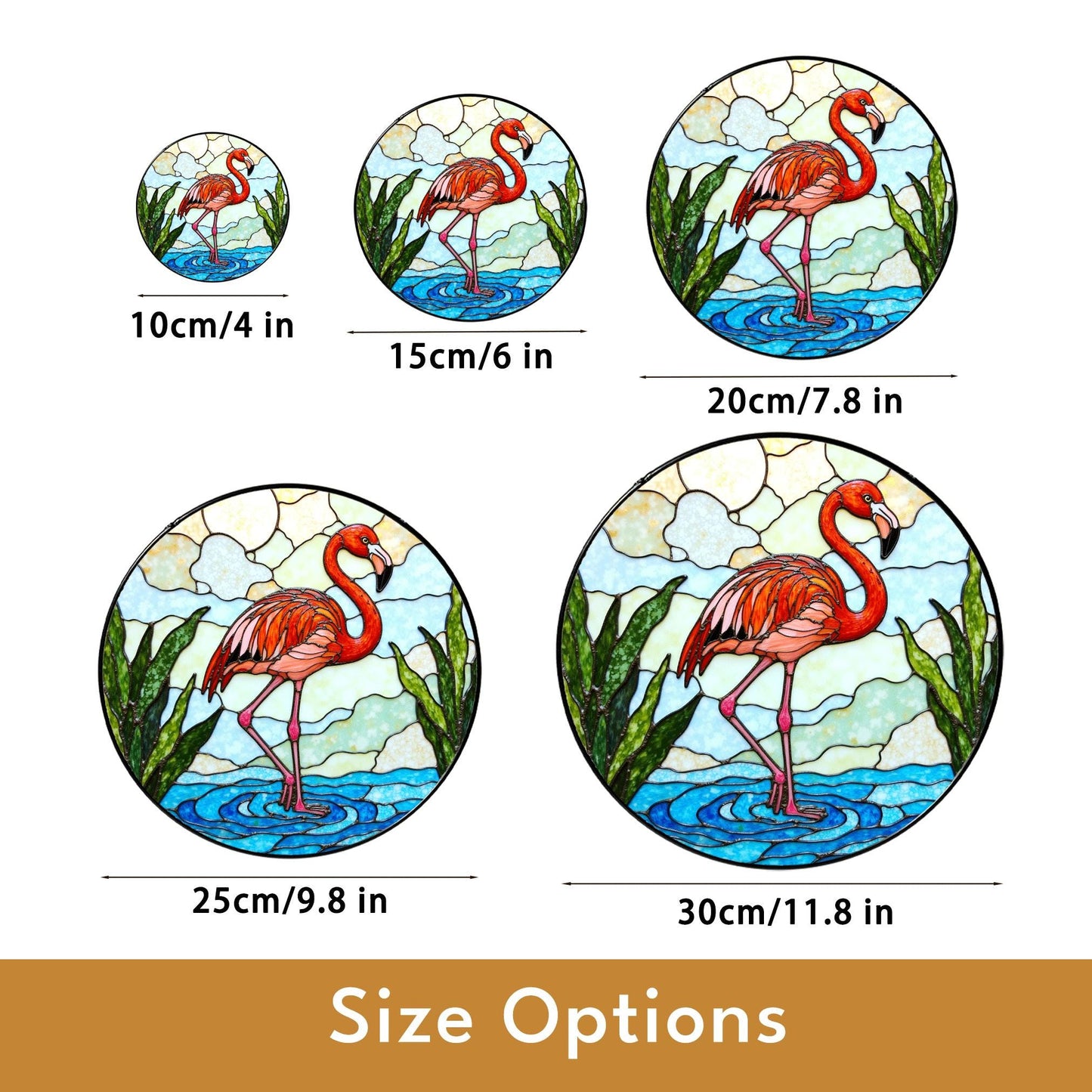 Pink Flamingo Stained Glass Suncatcher Window Decor for Nature Lovers Mothers Day Gift