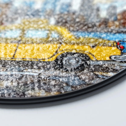 New York City Taxi Skyline Suncatcher Window Hanging Gift for Dad