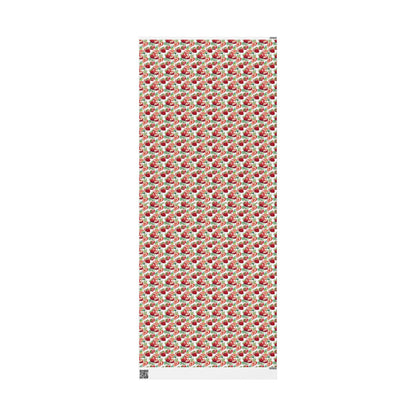 Strawberry Wrapping Paper for Bridesmaid Gifts | Fun Berry Gift Wrap for Wedding Day | Pink Summer Fruit Party Decor