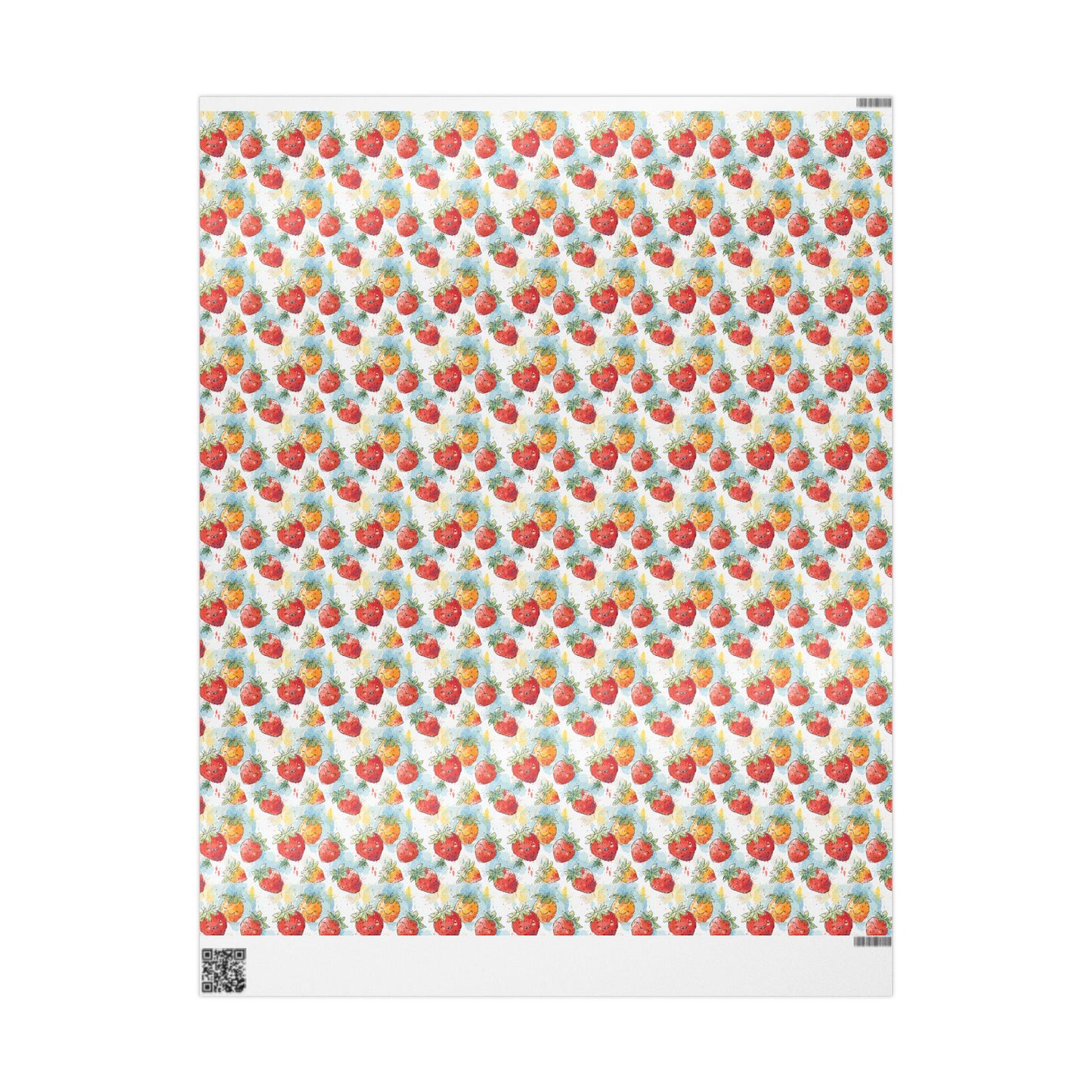 Cute Strawberry Gift Wrap for Kids' Birthday Presents | Fruit Themed Wrapping Paper for Girls | Fun Summer Party Decor