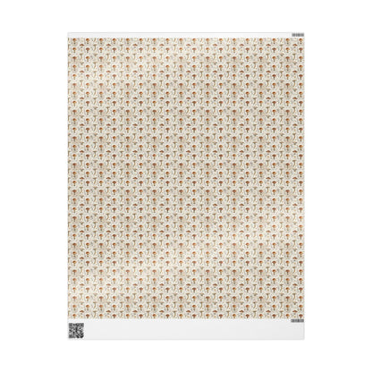 Rustic Mushroom Wrapping Paper Set | Whimsical Forest Fungi Gift Wrap for Nature Inspired Birthdays and Special Occasions