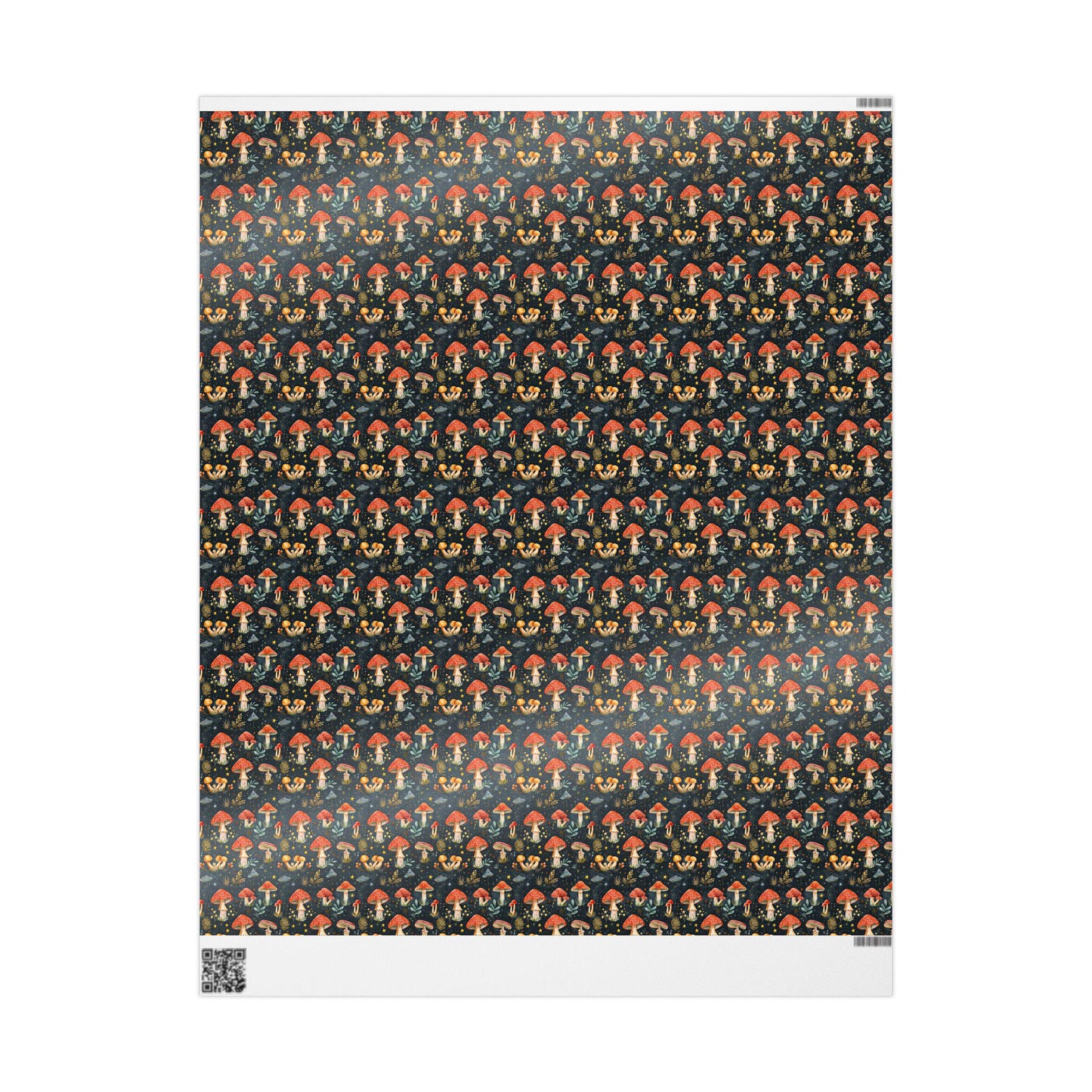 Forest Mushroom Gift Wrapping Paper | Nature Inspired Toadstool Wrap Sheets | Cute Botanical Birthday Packaging for All Occasions