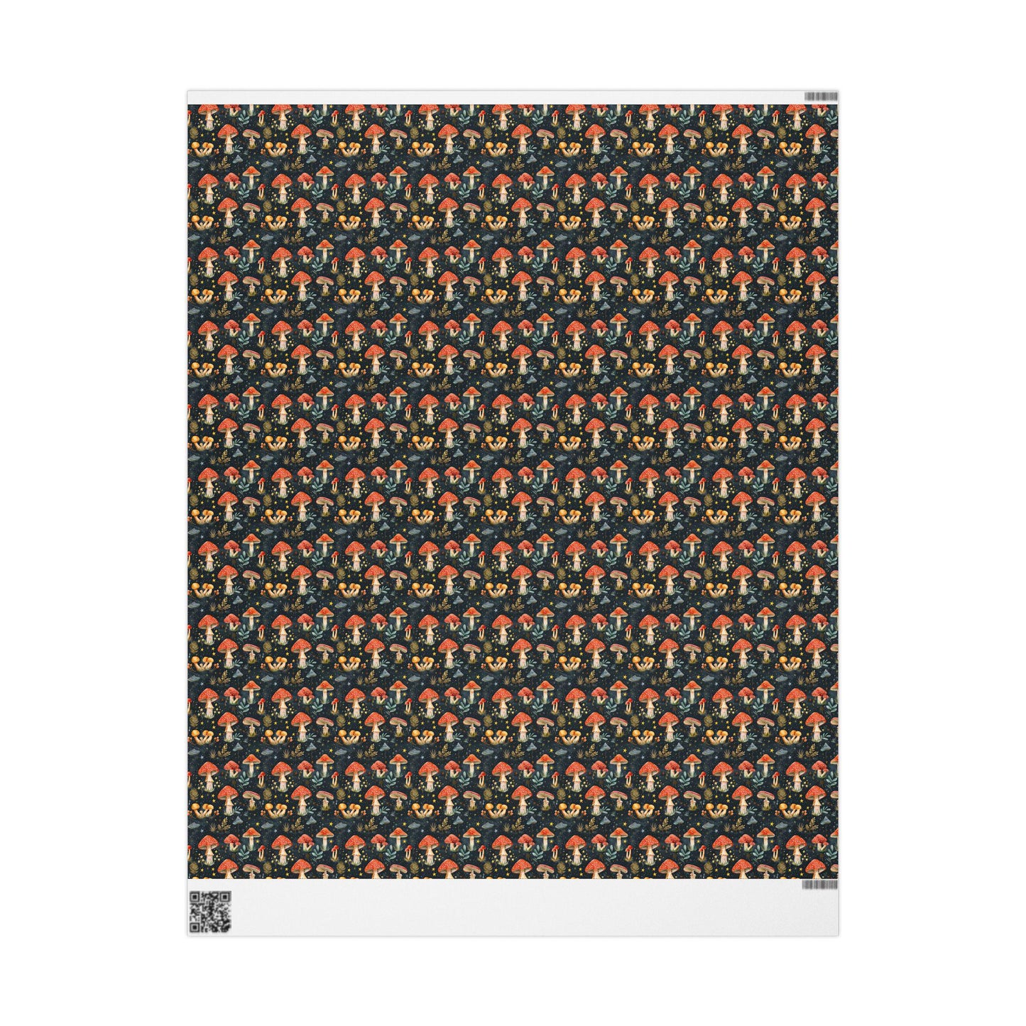 Forest Mushroom Gift Wrapping Paper | Nature Inspired Toadstool Wrap Sheets | Cute Botanical Birthday Packaging for All Occasions