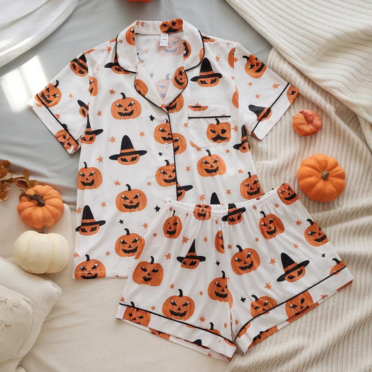Halloween Pajamas, Halloween Pjs, Pumpkins Halloween Pajamas, Fall Pajamas, Pumpkin Pajamas Set, Spooky Season Pjs, Family Halloween Pyjamas