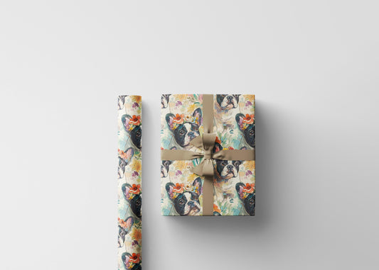 Cute French Bulldog Wrapping Paper Roll, Gift Wrap for Dog Moms, Dads, or Frenchie Fans for Christmas, Birthdays and More #3