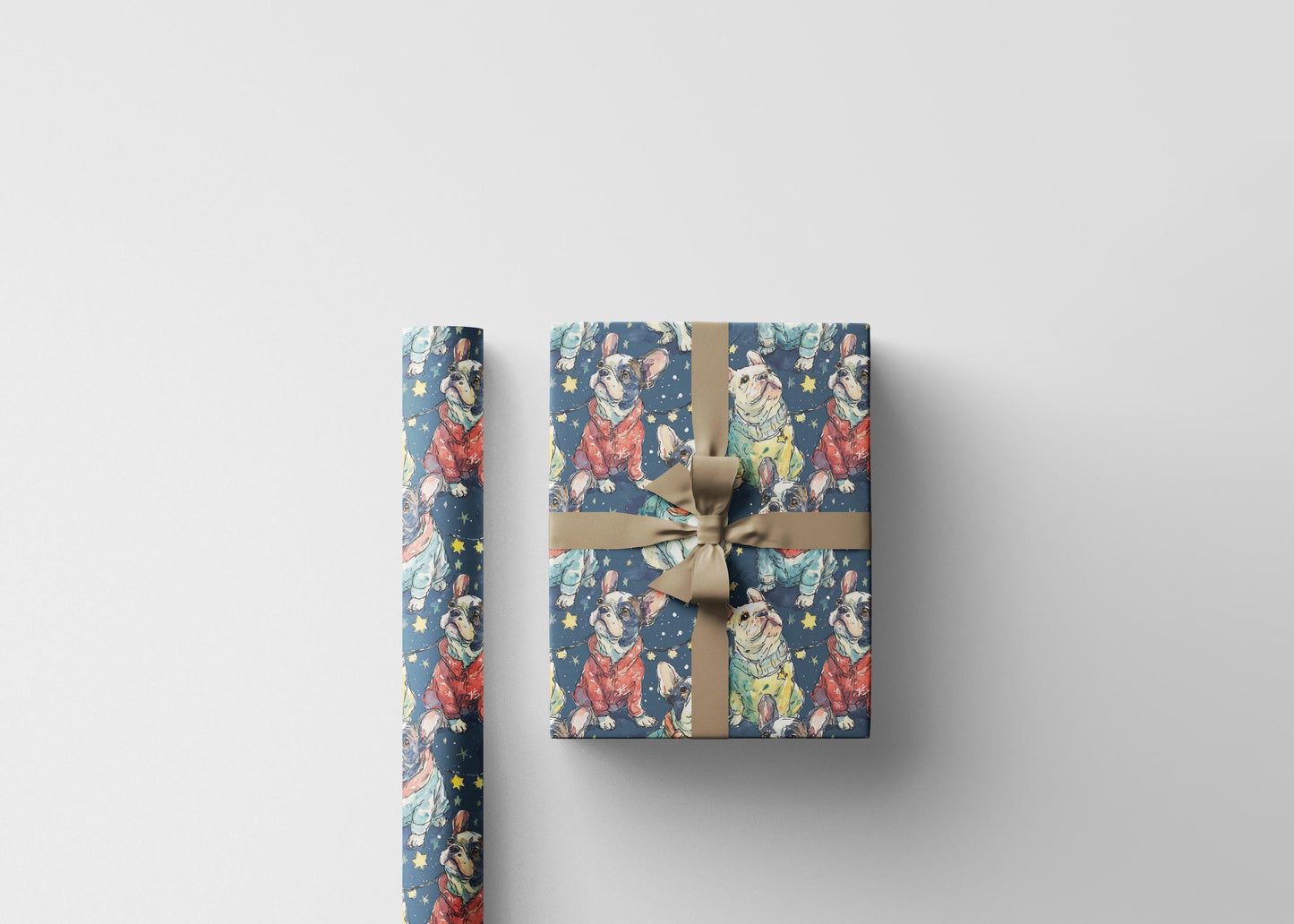 French Bulldog Lover Wrapping Paper Roll, Gift Wrap with Frenchie Design for Dog Moms, Dads, and Pet Parents Holidays #14