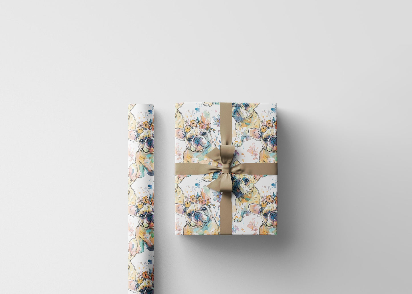 Frenchie Dog Gift Wrap Roll, French Bulldog Wrapping Paper for Dog Lovers, Pet Parents, Dog Moms and Dads Holiday Packaging #2