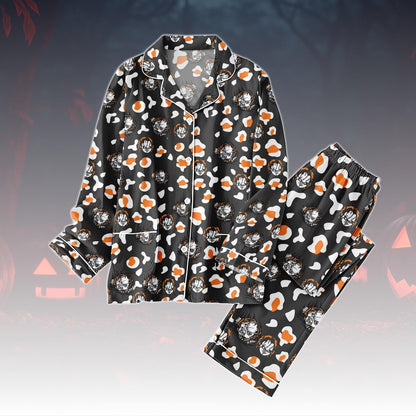 Chucky Pajamas Set, Horror Movie Pajamas Family, Child’s Play Matching Pjs, Scary Slasher Villain Pajamas Women, Halloween Pajamas