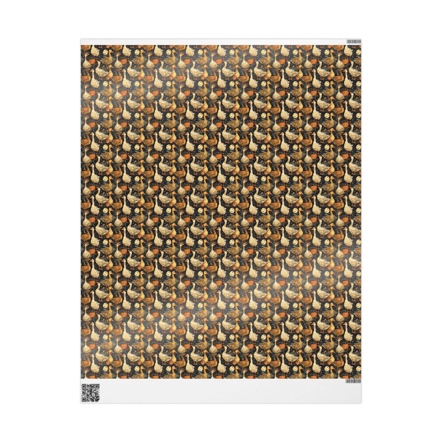 Halloween Goose Wrapping Paper for Autumn Birthdays | Rustic Fall Themed Gift Wrap for Kids, Friends & Family