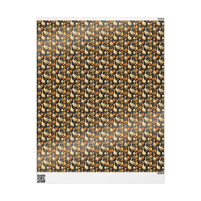 Halloween Goose Wrapping Paper for Autumn Birthdays | Rustic Fall Themed Gift Wrap for Kids, Friends & Family