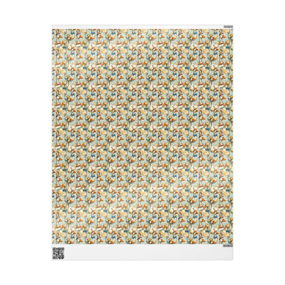 Goose Themed Birthday Wrapping Paper for Teen Girls | Cute Farmhouse Gift Wrap with Floral and Animal Designs