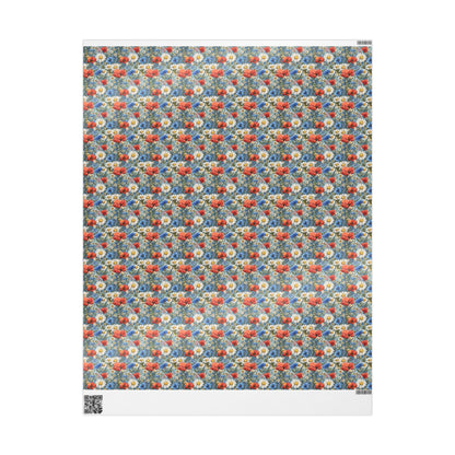 Wildflower Gift Wrap for Best Friends Birthday | Botanical Wrapping Paper for Women Who Love Nature & Plants