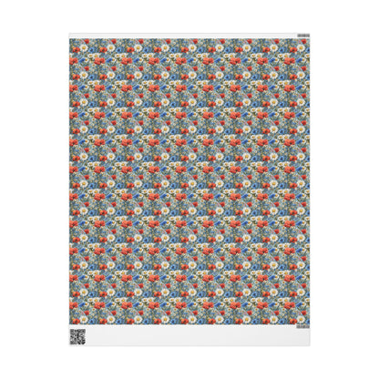 Wildflower Gift Wrap for Best Friends Birthday | Botanical Wrapping Paper for Women Who Love Nature & Plants