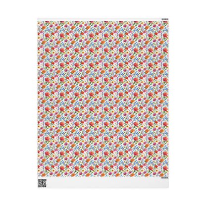 Rustic Wildflower Gift Wrap for Bridesmaid Proposal | Boho Wedding Party Wrapping Paper for Nature Inspired Gifts