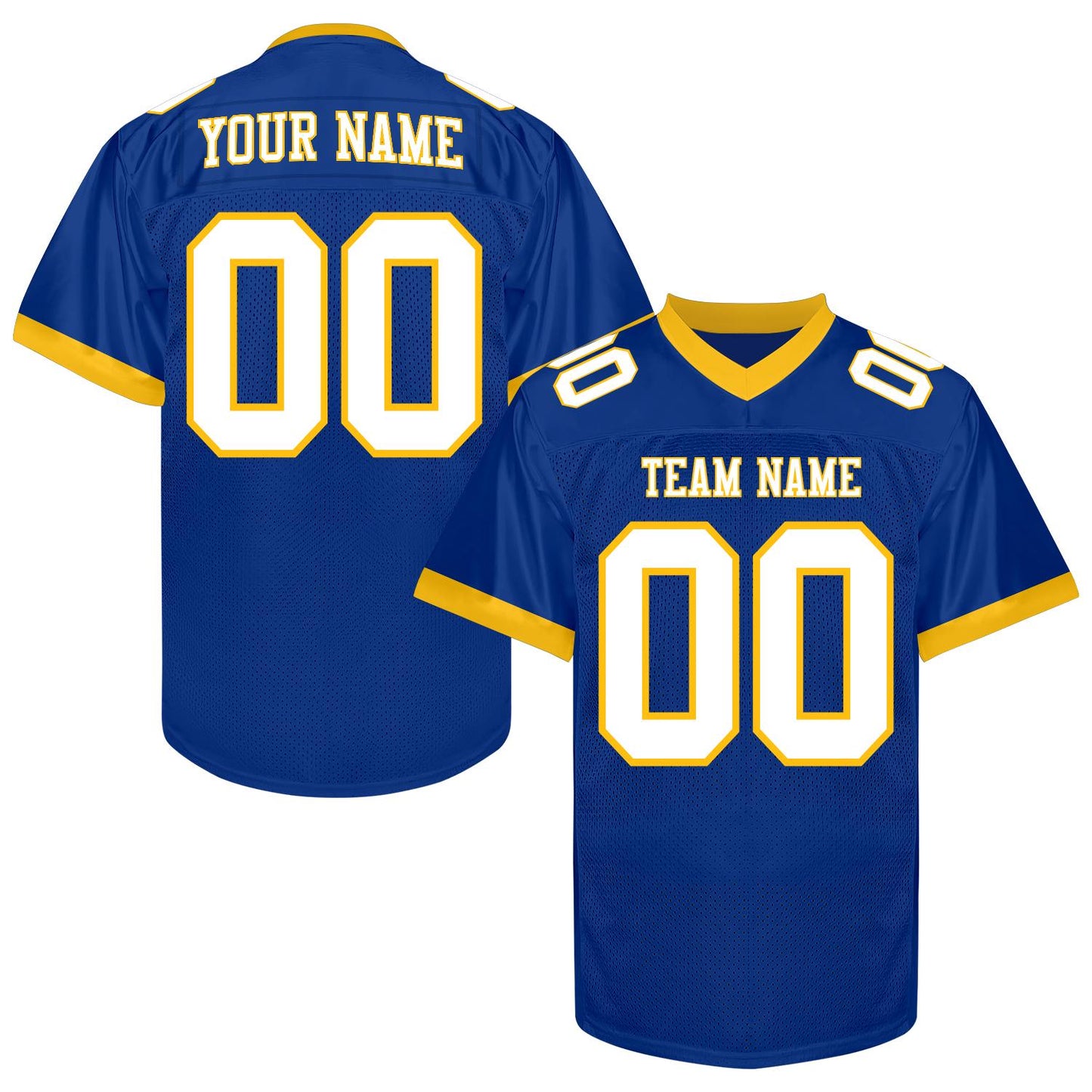 Custom White Football Jersey Men Women Youth Kid, White Green Yellow Football Shirts Sports Uniform Name Number Logo Uniform Fan Gift Outfit