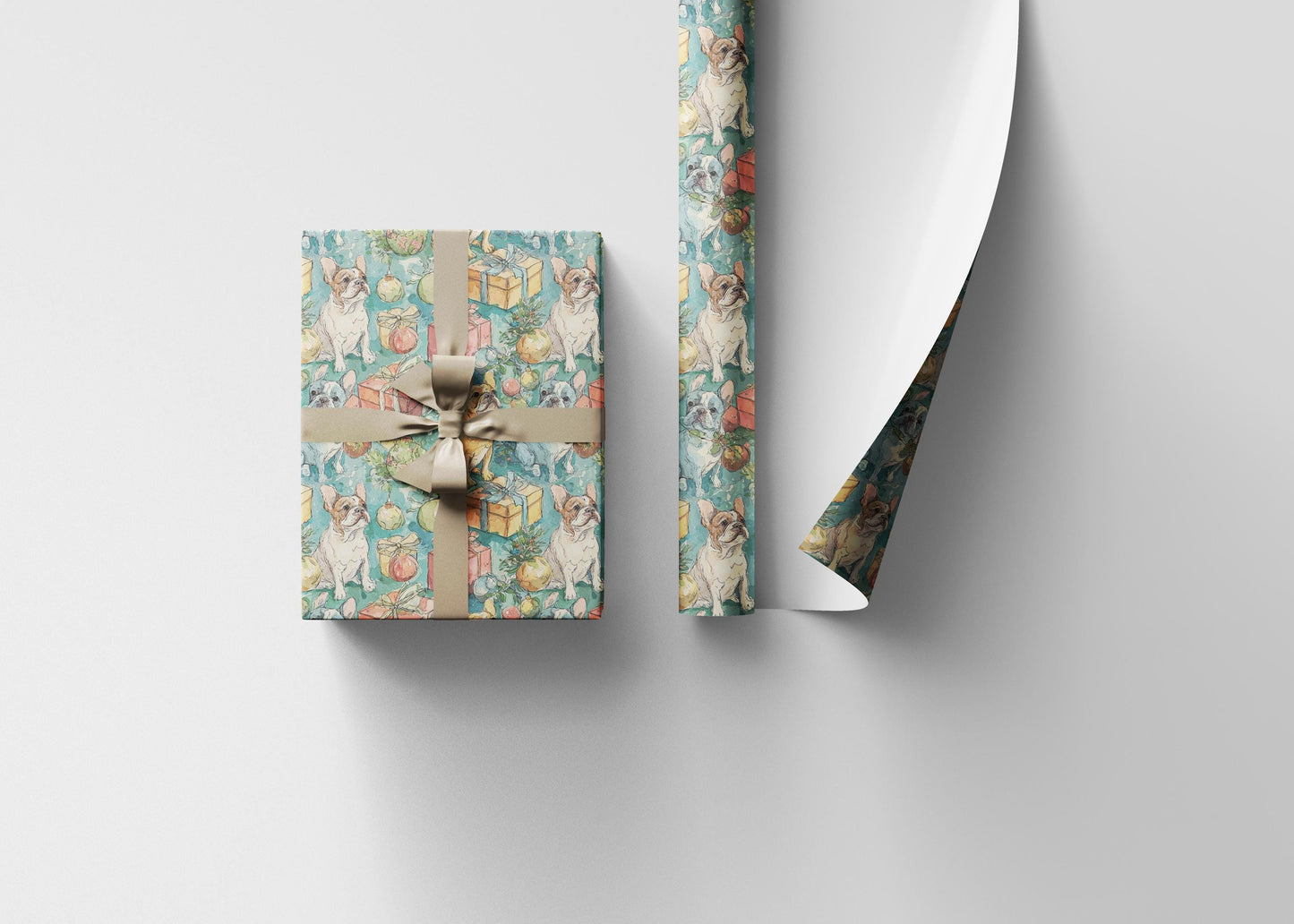 Frenchie Wrapping Paper Roll, Gift Wrap for Dog Lovers, French Bulldog Moms and Dads, Perfect for Birthdays and Holidays #5