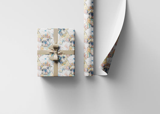 Frenchie Dog Gift Wrap Roll, French Bulldog Wrapping Paper for Dog Lovers, Pet Parents, Dog Moms and Dads Holiday Packaging #2