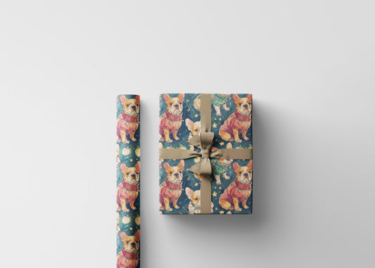 Frenchie Wrapping Paper Roll, Cute Bulldog Gift Wrap for Pet Owners, Dog Moms, and Frenchie Dads for Christmas or Birthdays #13