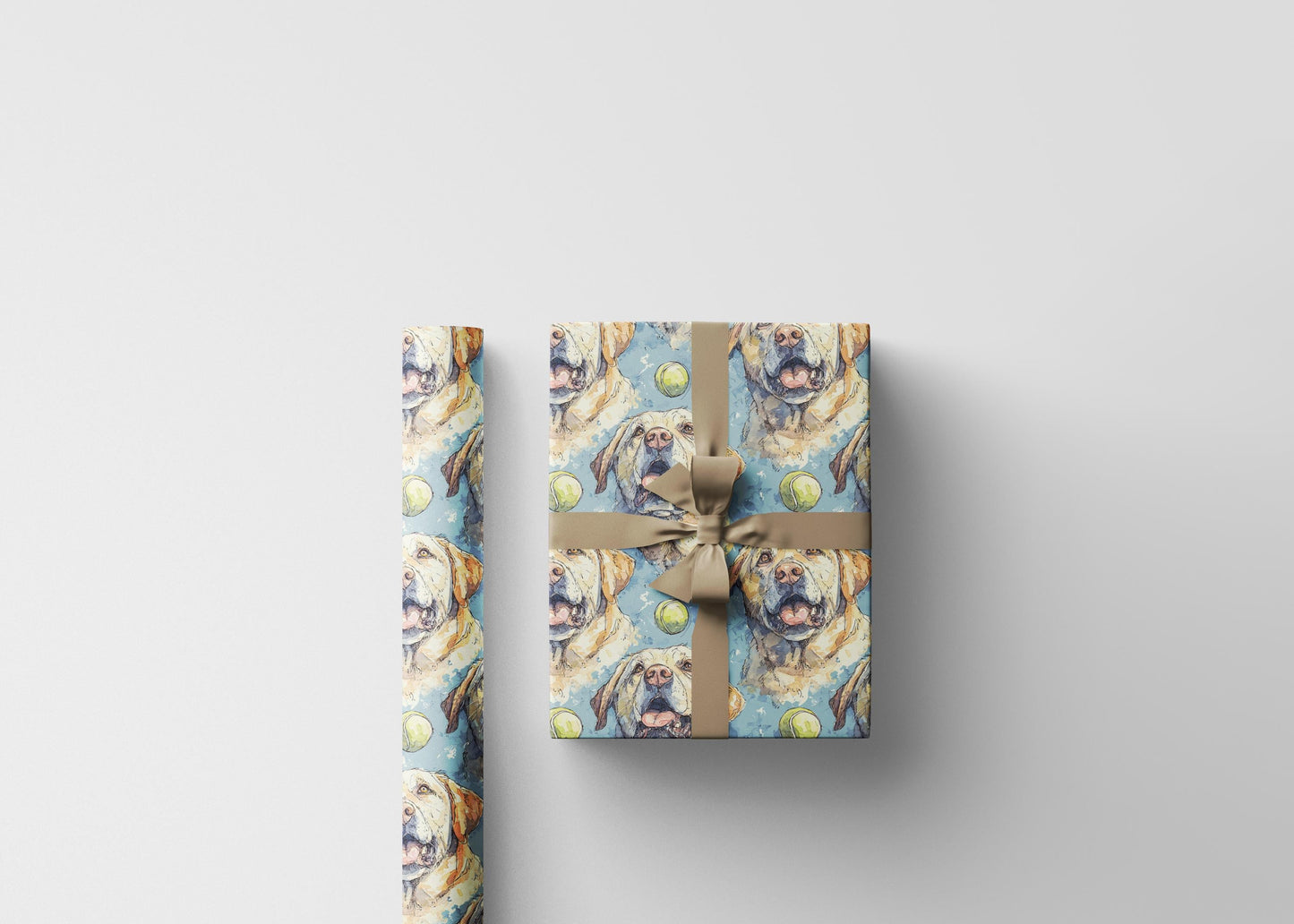 Labrador Dog Print Wrapping Paper Roll, Gift Wrap for Pet Themed Gifts, Dog Birthdays or Labrador Holiday Presents #13