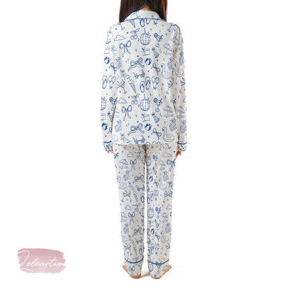 The Summer I Turned Set – Black Summer Icons Pajama Set with Pool Party & Beach Vibes, Cute Relaxed Fit Lounge Outfit