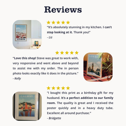 Galway Ireland Print, Galway Travel Poster, Galway Bridge Wall Art, Ireland Gift, Ireland Art, Ireland Canvas Print, Ireland Home Decor