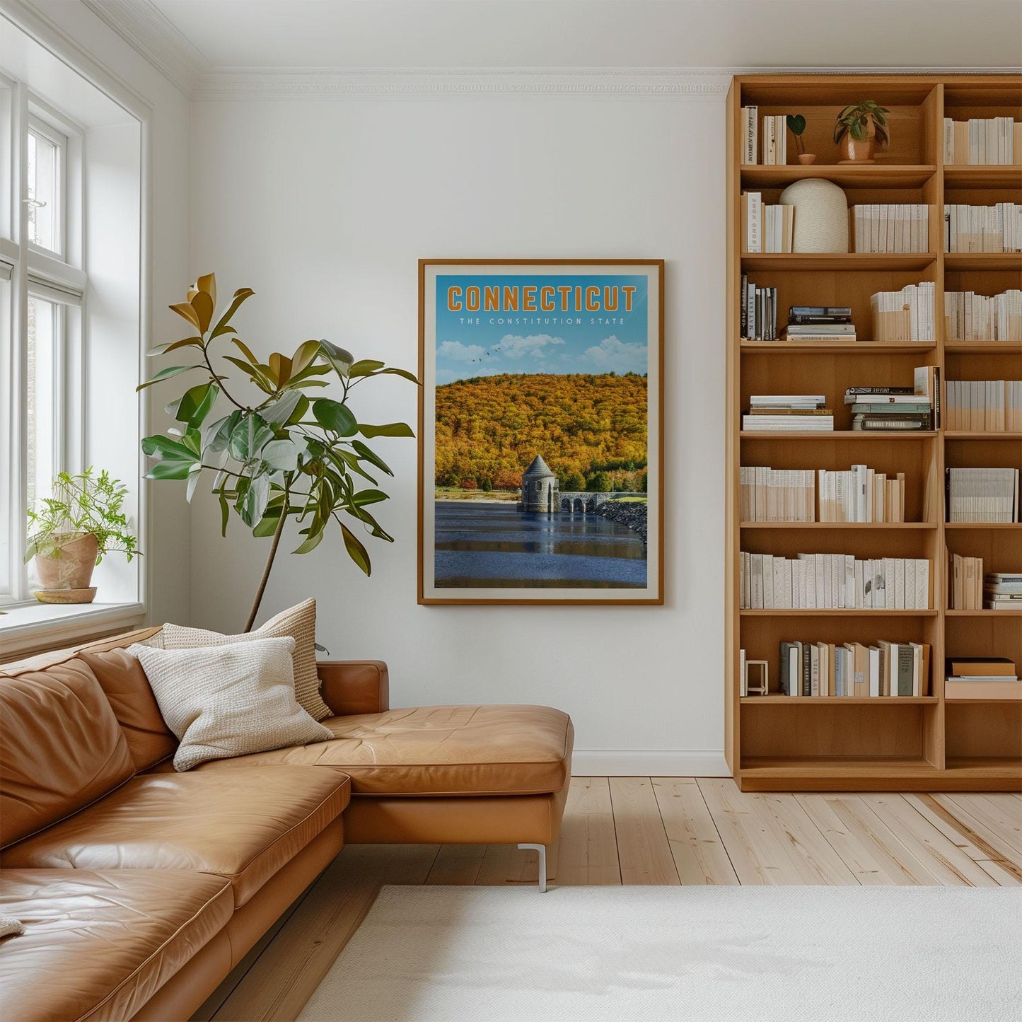 Connecticut Travel Poster, Connecticut Print, Connecticut Wall Art Canvas, Connecticut Gift, Connecticut Map, Hartford Connecticut Postcard