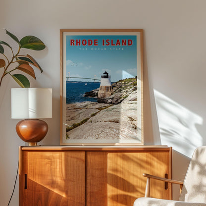 Rhode Island Travel Poster, Rhode Island Art Print, Rhode Island Gift, Rhode Island Wall Art, Rhode Island Home Decor, Rhode Island Canvas
