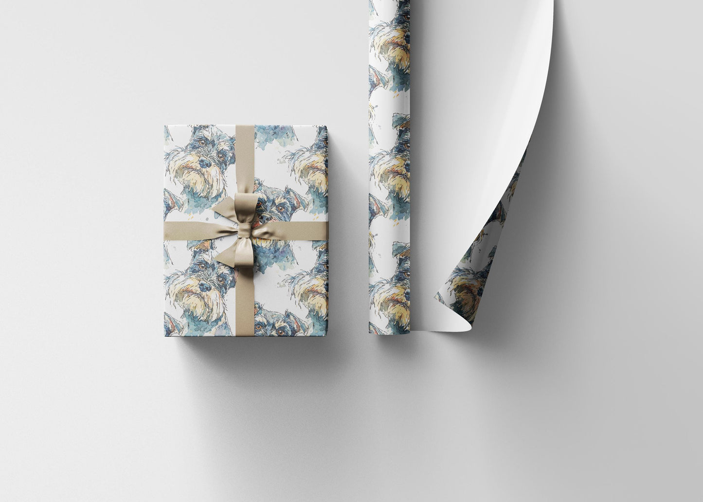 Dog Lover Gift Wrap Roll with Schnauzer Design, Wrapping Paper for Pet Lovers, Holidays, and Dog Birthdays #19