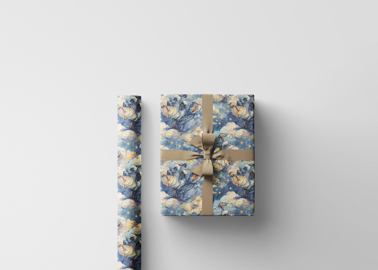 Schnauzer Wrapping Paper Roll with Adorable Pup Design, Gift Wrap for Dog Birthdays and Holiday Gift Giving #9