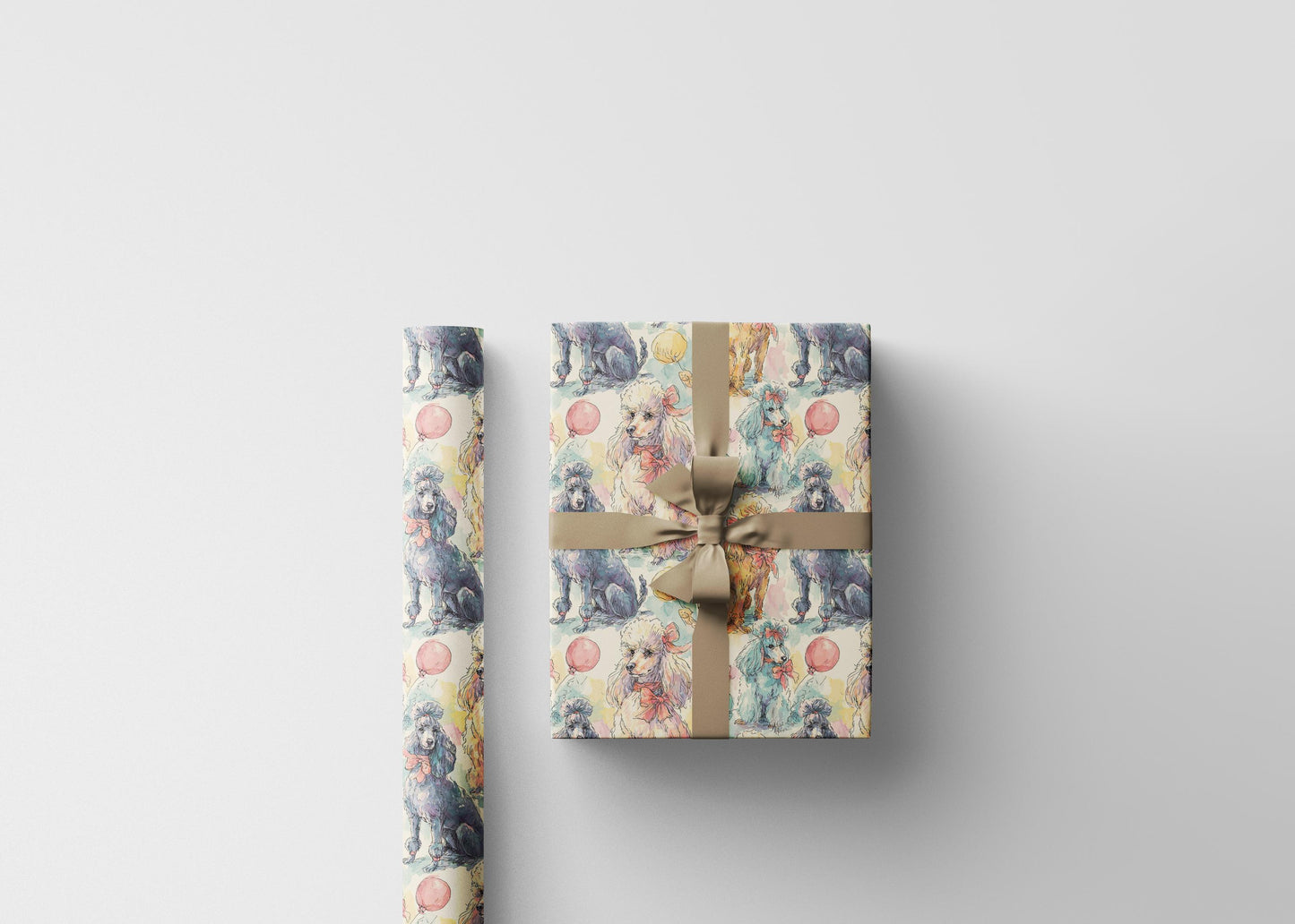 Poodle Lover Wrapping Paper Roll, Fun Dog Gift Wrap for Pet Parents and Animal Enthusiasts for Christmas or Birthday Gifts #5