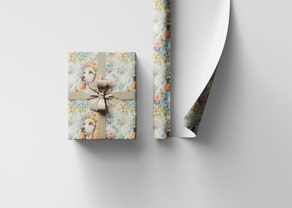 Poodle Gift Wrap Roll with Fluffy Dog Design, Wrapping Paper for Dog Owners, Animal Fans, and Pet Holiday Gifting #15