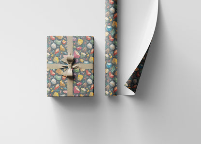 Mountain Climbing Wrapping Paper Roll, Outdoor Gift Wrap for Rock Climbers and Extreme Adventure Lovers #12