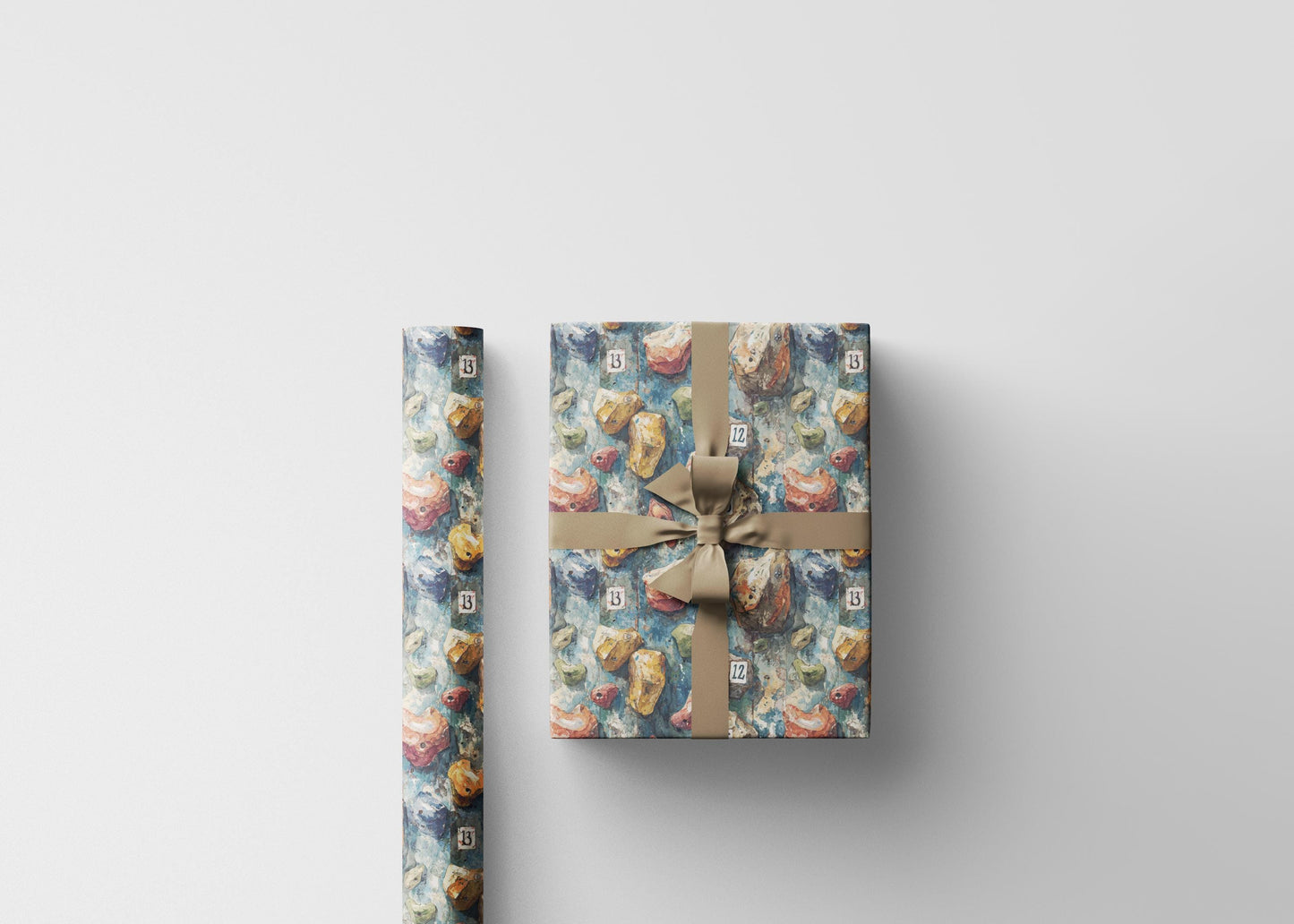 Rock Wall Climbing Wrapping Paper Roll, Gift Wrap for Outdoor Sports Lovers and Adventure Enthusiasts #21