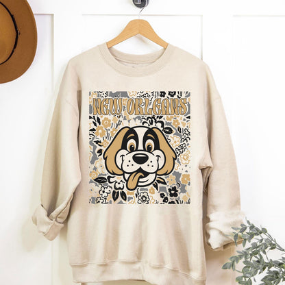 New Orleans Team Mascot Shirt, Floral Spirit Mascot Sweatshirt, Game Day Tee, Abstract Flower Football Sports Shirt, Cheerleader Gift Shirt