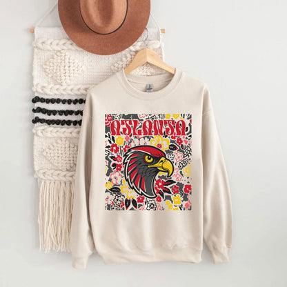 Atlanta Team Mascot Shirt, Floral Spirit Mascot Sweatshirt, Game Day Tee, Abstract Flower Football Sports Shirt, Cheerleader Gift Shirt
