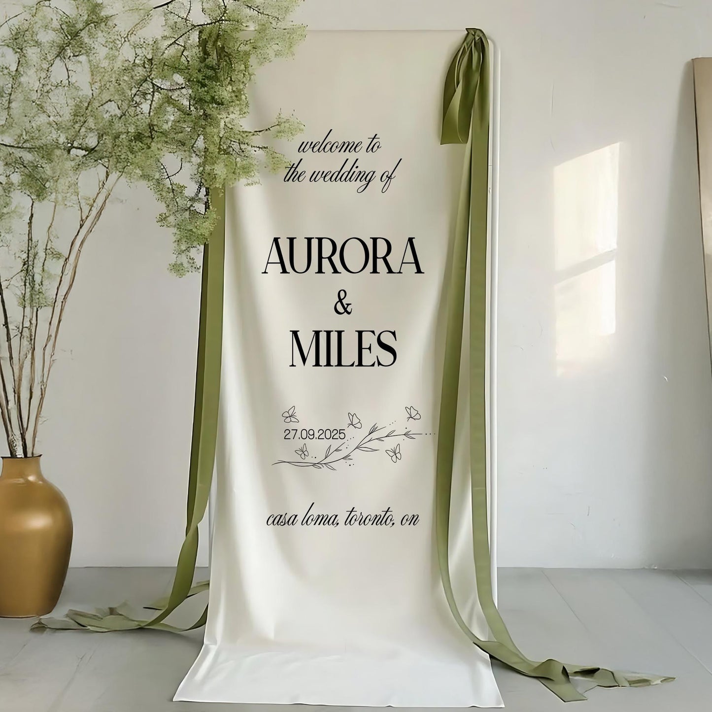 Fabric Wedding Welcome Sign, Modern Wedding Welcome Sign, Fabric Custom Wedding ceremony Boho Wedding Welcome Sign Wedding Ceremony Sign