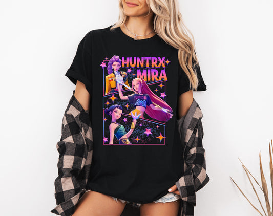 Vintage Kpop Huntrix Fan Shirt: Rumi Zoey Mira Graphic Tee