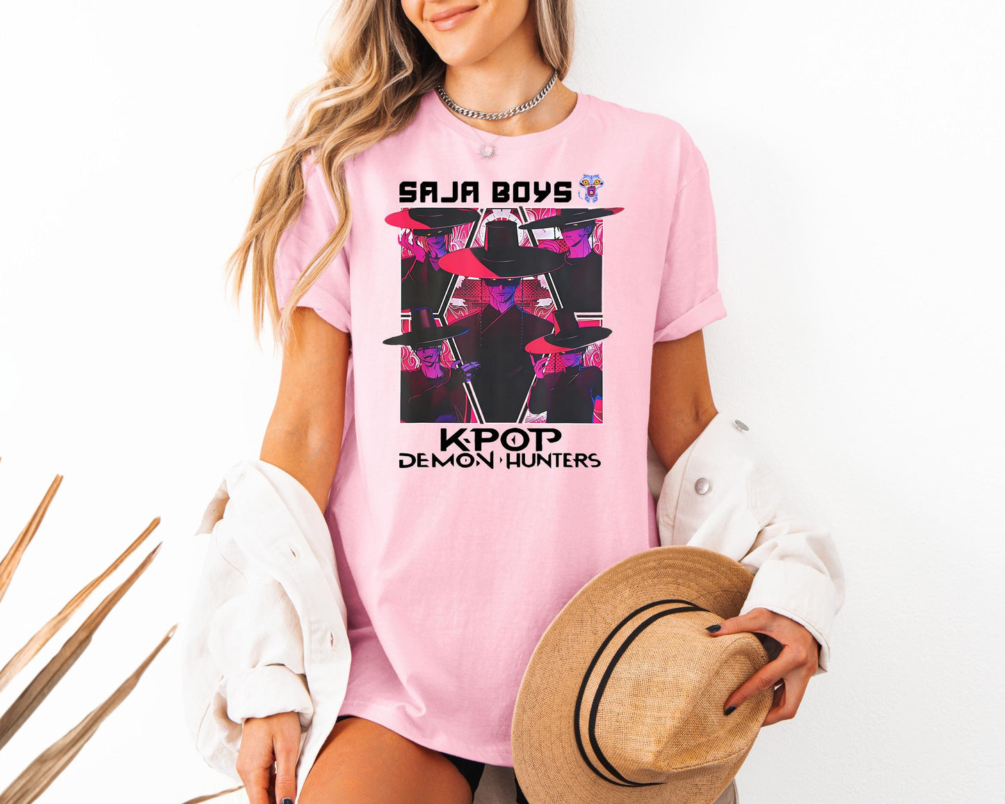 Saja Boys Boy Band Shirt, Kpop Demon Hunters Movie Shirt, Bootleg Retro Movie Shirt, Demon Hunters Merch Shirt, Gift for Her