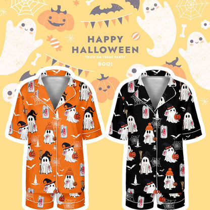 Coquette Halloween Diet Coke Drink Pajamas Satin Set, Mother's Day Gift, Gift For Her, Gift For Mama, Birthday Gift, Bridesmaid Gifts Women