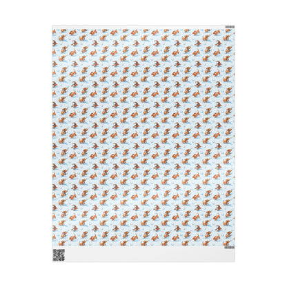 Cute Winter Dachshund wrapping paper for Dog Lovers | Weiner Dog gift wrap for Doxie Mama, Dachshund Mom or Sausage Dog Fan