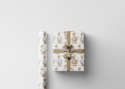 Halloween Goose Wrapping Paper for Trick-or-Treat Gifts | Cute Spooky Gift Wrap for Kids, Teachers & Party Favors