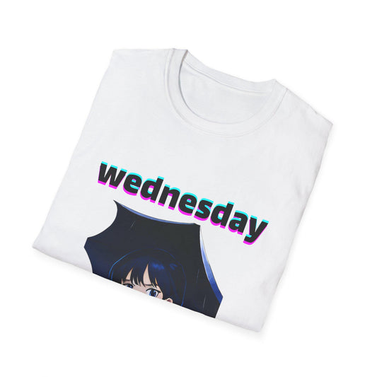 Wednesday Anime Graphic TeeGothic Wednesday appare Wednesday character shirt Wednesday cast tee Jenna Ortega merch Wednesday Addams T-shirt