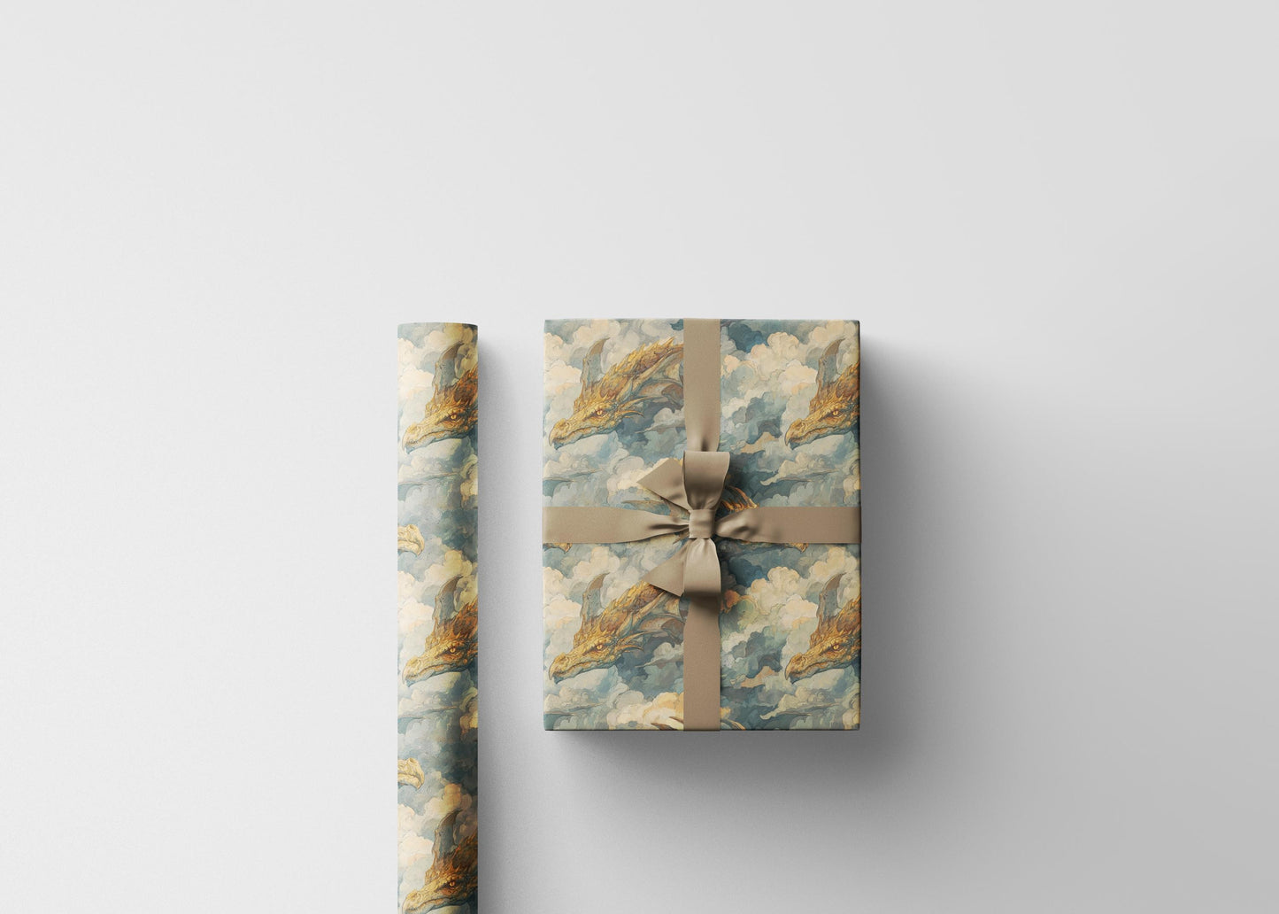 Fantasy Dragon Lover Gift Wrap Roll, Wrapping Paper for Mythical-Themed Gifting, Gamers, and Medieval Enthusiasts #7