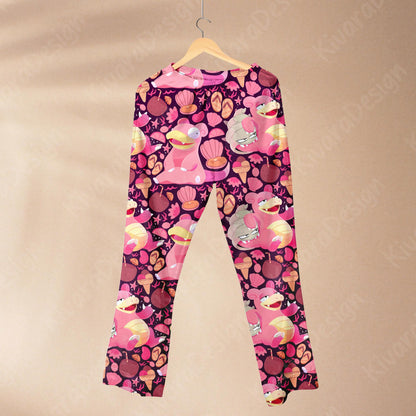 Slowpoke Pajama Set, Cute Anime Comfortable Kawaii Loungewear Gift for Anime Fans