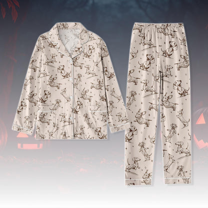 Dachshund Dog Pajamas Set, Cute Wiener Dog Pajamas Family, Sausage Puppy Pajamas For Her, Pet Lover Matching Pajamas Set, Dog Love Pjs